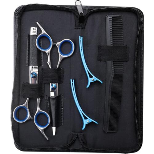 Scissors clipper hair cutting thin salon equipment ciseaux coiffure professionnelle tondeuse cheveux professionnelle 6 pcs home