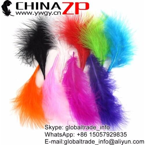 Manufacturer CHINAZP Factory 1000pcs/lot Good Quality Dyed Mix Color Fluffy Turkey Marabou Plumage Feathers