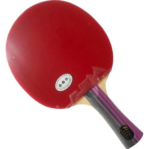 Palio 3-STAR 3STAR 3 STAR Pips-In Table Tennis Racket with Case Shakehand long handle FL