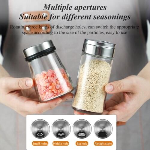 1Pc Adjustable Spice Jar Can Salt and Pepper Shakers Spice Container Seasoning Bottle Pot Barbecue BBQ Condiment Kitchen Tools