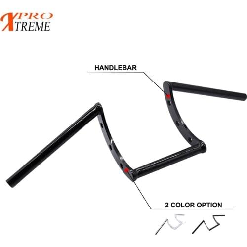 22mm 7/8" Drag Handlebar Z Bar For Harley Honda Yamaha Suzuki Kawasaki Triumph Most Chopper Cruisers Bobber Bike