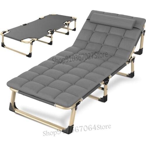 Nap Folding Bed Home Chair March Simple Portable Office Lunch Break Adult Hospital Escort Single Bed