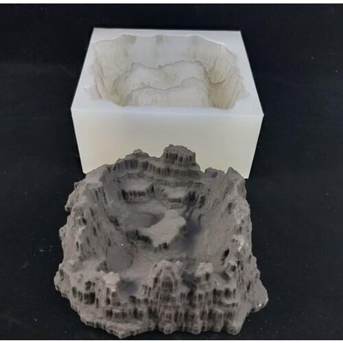 SN0118 PRZY 3d Mountain Molds Silicone Mold Hill Mountain Cement Concrete Molds Gypsum Desktop Decoration Clay Resin Moulds