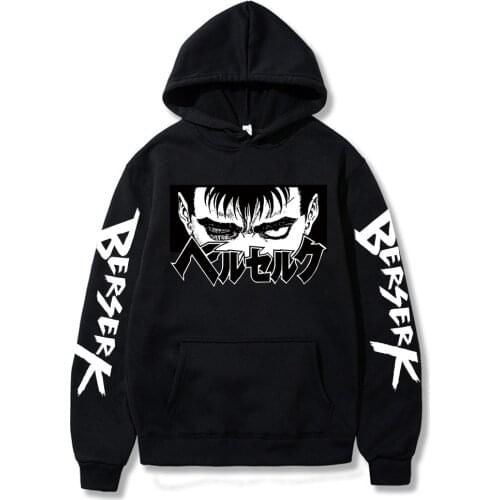 Anine Berserk Guts Hoodie Loose Casual Long Sleeve Hip Hop Man And Woman Cloths Males