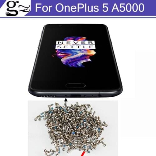 2PCS silver / black For oneplus 5 Buttom Dock Screws Housing Screw nail tack For oneplus5 A5000 Mobile Phones tested good
