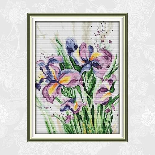Joy Sunday Embroidery Orchid 14CT Counted Cloth 11CT Printed Canvas Chinese Cross Stitch Kits Needlework Home Crafts