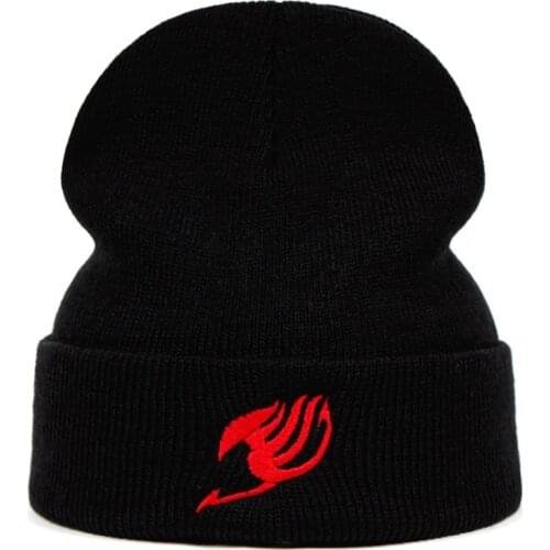 FAIRY TAIL Cotton Knitted Hat Anime cartoon Warm Winter ski Beanie Knit Cap Skullies & Beanies Unisex fashion Hip hop caps
