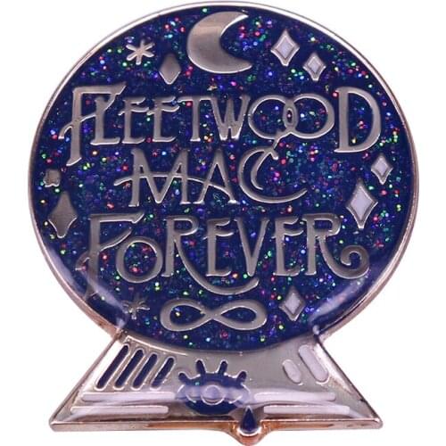 Fleetwood Mac Forever Badge Magical Crystal Ball Enamel Pin Stevie Nicks Collectible Brooch Music Fans Gift