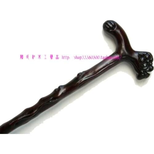 1.6 meters high old mahogany cane cane. [/ Lao Lu] mahogany