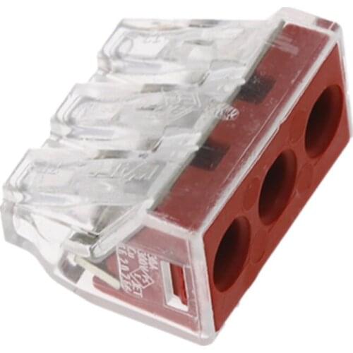 10pcs Germany original 773-173 Push wire wiring connector For Junction box 3 pin conductor terminal block wire connector 400V41A