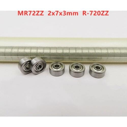 50pcs/100pcs/500pcs miniature ball bearing MR72ZZ 2x7x3mm R-720ZZ deep groove ball bearings MR72 -2Z 2mm*7mm*3mm model bearing
