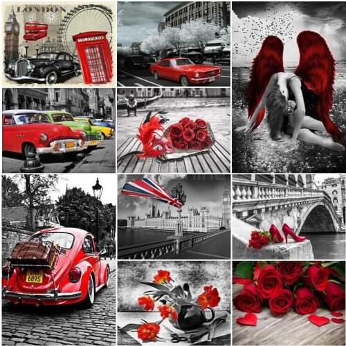 5D Diamond Painting Full Square City Landscape DIY Bead Embroidery Sale Diamond Art Car Cross Stitch Home Decor