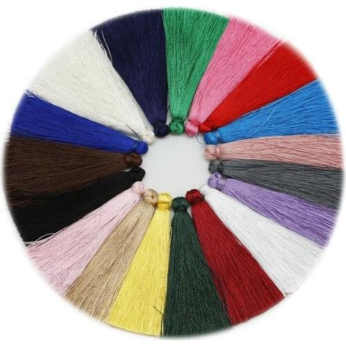 65mm 2-10pcs Mixed Color Silk Tassel Charm Pendant For Making Necklace Earring Findings Tassels Handmade Key Chain Cellphone DIY