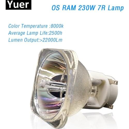 7R 230W MSD Metal Halogen Lamp Moving Head Lights Bulbs 230W Beam Stage Light DJ Disco Platinum 7R Lamp 8000K 2500H Life 90V
