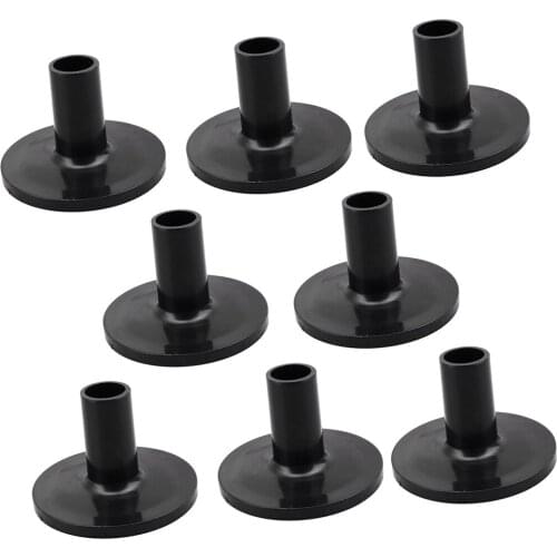 8 Black Cymbal Support Sleeves With Flanged Base For Percussion