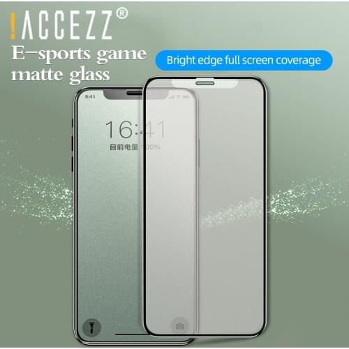!ACCEZZ Matte Frosted Tempered Glass For iPhone 12 Pro Max Mini 9H Full Cover Screen Protector Anti-fingerprint Protective Glass