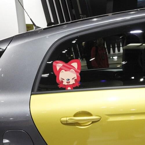 Aliauto Car-styling Cartoon Fox Hit The Car Window Sticker and Decal Accessories for Bmw Ford Focus Skoda Toyota Rav Peugeot Kia