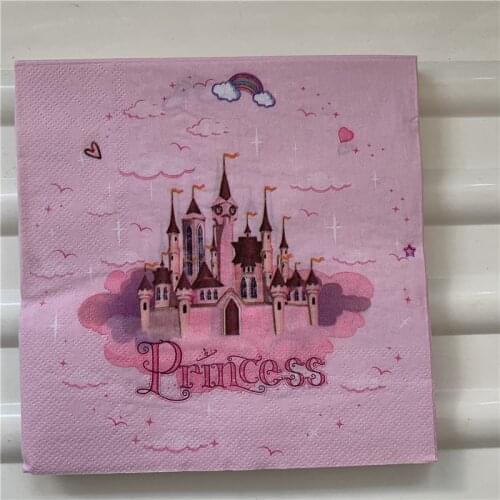 Decoupage wedding servilletas napkins paper cute pink tissue castle kids birthday party beautiful handkerchief decor towel 20
