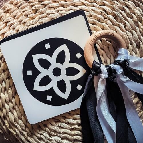 Baby Toys Montessori Black White Flash Cards Sensory Toys High Contrast Visual Stimulation Learning Activity Flashcards D0942H