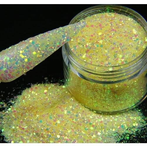 10g Holographic Photochromic Nail Art Glitter Powder Sequins Laser Acrylic Nail Powder for Decoration Nail Art Accessories