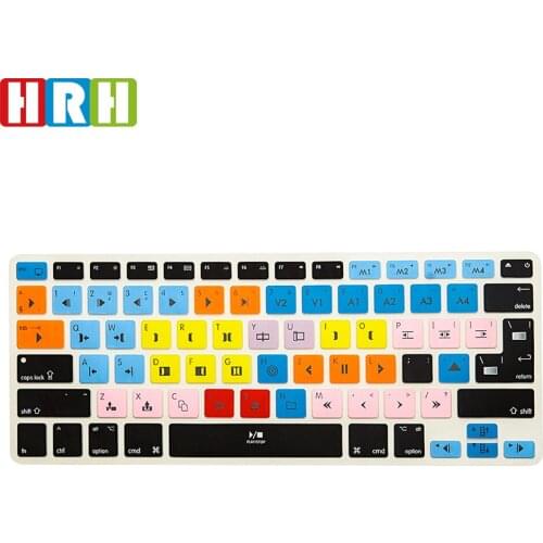 HRH Avid Media Composer Shortcut Hotkey Silicone Keyboard Skin Cover Protector For Macbook Pro Air Retina 13" 15" 17" Both US/EU