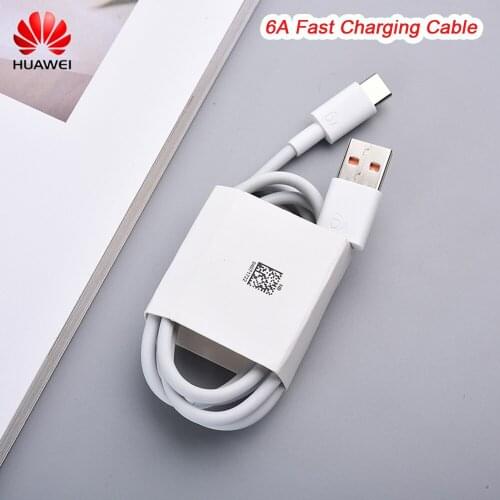 USB C 6A Cable Huawei Supercharger Line 1/1.5/2M Type C Sync Data Cord For Mate 40 30 20 Pro Honor 30 S V9 V10 Nova 7 8 3i P40