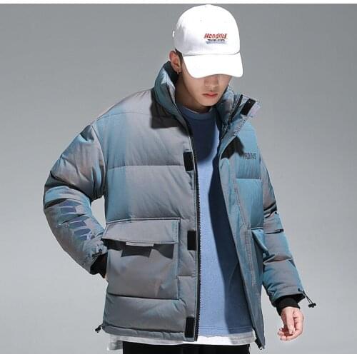 Short bright mens 2020 new winter bread clothing tide brand couples thickened coat men