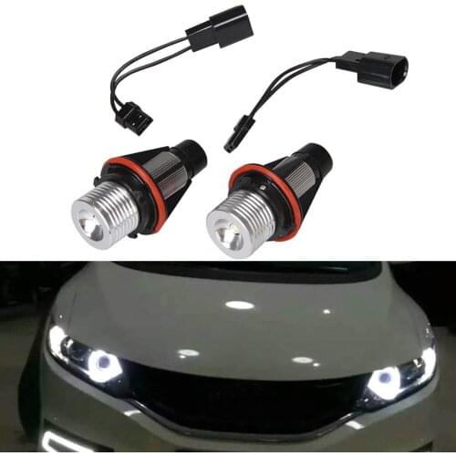 2pcs canbus White Angle Eyes LED Marker HALO Ring Light Bulb for BMW E39 E53 X5 E60 E61 E63 E64 E65 E66 E83 X3 Super Bright