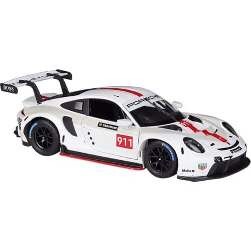 Bburago 1:24 911RSR GT Racing Simulatio Collector Edition Metal Diecast Model Car Kids Toys Gift
