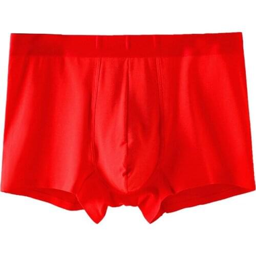 This Animal Year Mens Red Underwear Modal Boxer Pants Traceless Four Corner Pants
