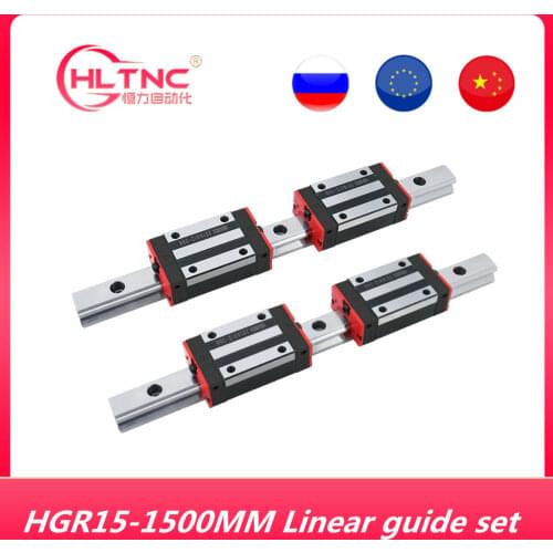 Linear Rail Guideway HGR15 L1500mm & Square Rail Block HGH15CA / HGW15CC Carriage CNC Kit
