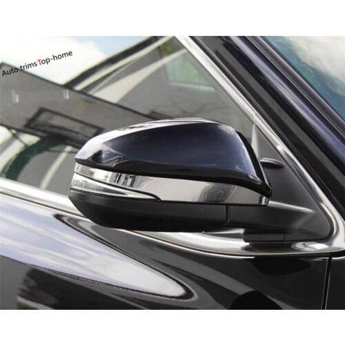 Yimaautotrims Car Door Rearview Mirror Overlay Strip Cover Trim 2 Pcs Fit For Toyota 4Runner 2013 - 2019 Exterior Refit Kit