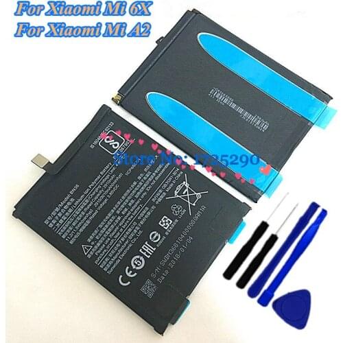 New Original With Temperature Sensor 3010mAh BN36 Battery For Xiaomi Mi A2 6X Mi6X + Tools