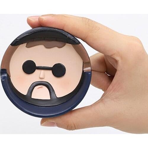 Resin Circular Ashtray Psychedelic Soft Round Silicone Smoke Cup Holder Custom Made Ashtray Cigarette Tray Holder