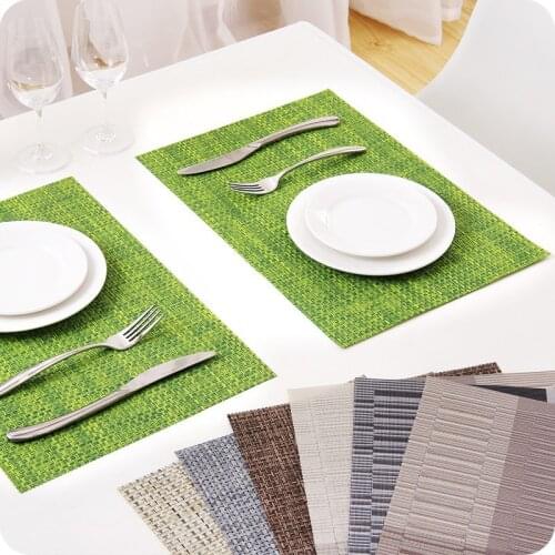 Simple And Nature Design PVC Placemat Heat Insulation Table Mat Non-slid Plate Cup Pot Pad Decoration Hot Sale