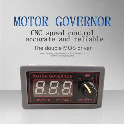 DC 9-60V 12A 500W DC Motor Controller PWM Adjustable Speed Digital Display Encoder Duty Ratio Frequency Fan Speed Control Switch