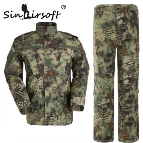 SINAIRSOFT Kryptek Mandrake Camouflage Suit Military Uniform.SHIRT+PANTS,Airsoft Tactical BDU Hunting Clothes