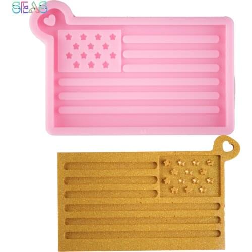 Super Glossy American flag Silicone Mold Epoxy Craft Resin Molds DIY Polymer Clay Jewelry Mould