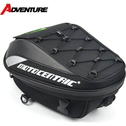 Motorcycle Bag Carbon Fiber Waterproof Reflective Rear Seat Bag Motorcycle Equipment Rainproof Saddle Bag Multifunctional