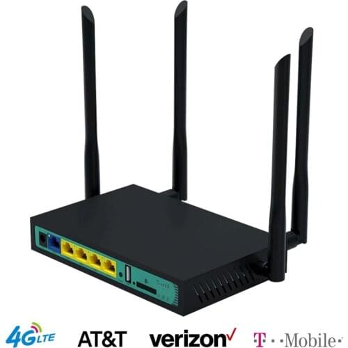 Wiflyer WE2416 Unlocked 4G LTE Router Wireless WIFI Solution 100Mbs 2.4G 1 WAN + 4 Lan Metal Cover For Home Use 4G Modem EU Band