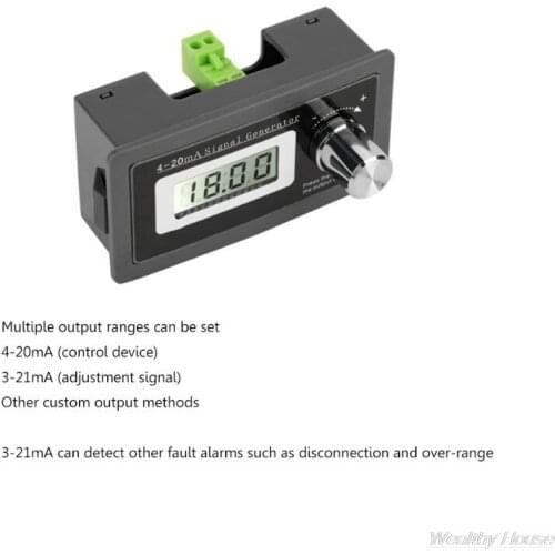 2-wire 4-20mA Current Loop Signal Generator Panel-mounted Current Transducer Support 2,3,4 wires D24 20 Dropshipping