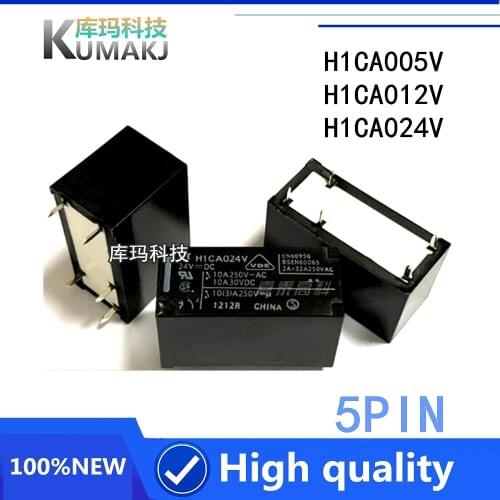 2pcs/lot 100%NEW original relay H1CA005V H1CA012V H1CA024V Can replace G2R-1-12VDC 5VDC 12VDC 24VDC 10A 5PIN