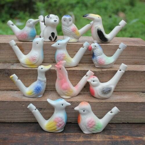 240pcs new arrival water bird whistle clay bird ceramic Glazed bird whistle-peacock Birds F20173567