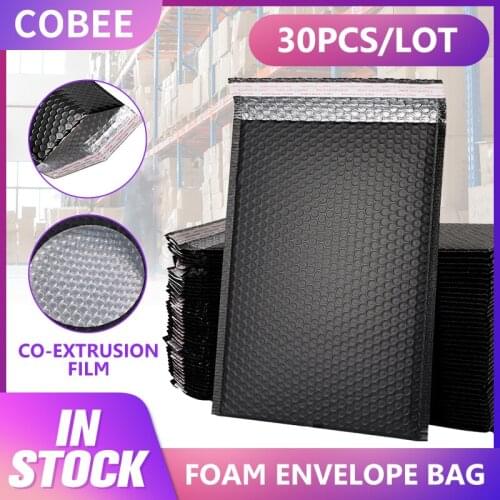 30 Black And Pink Bubble Padded Mailing Envelopes Bags Shipping for Mailer Gift Packaging Self Seal Bag Bubble Padding