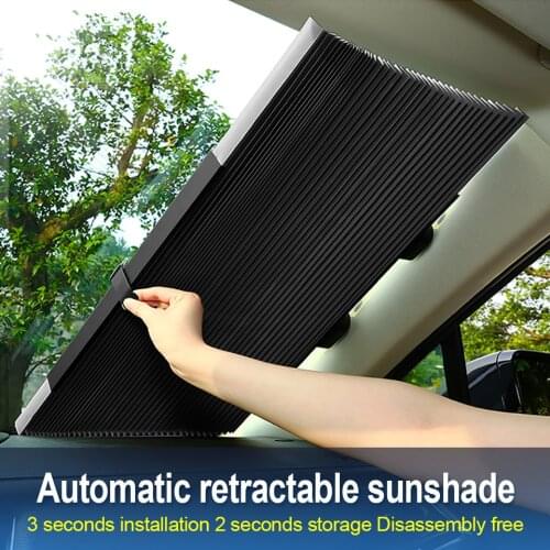 46CM/65CM/70CM/80CM Upgarde Retractable SUV Truck Car Front Windshield Sunshade Rear Window Sun Visor UV Protection Curtain