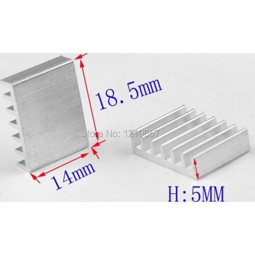 50 Pieces LOT 18.5x 14x5mm Aluminum IC LED Cooling Cooler Heat Sink Heatsink Radiator