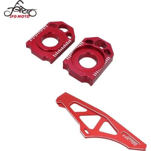 Motorcycle Aluminum CNC Rear Chain Axle Blocks and Drive Chain Guard Cover Protector For Honda CRF250L/M 12-18 CRF250RALLY 17-18