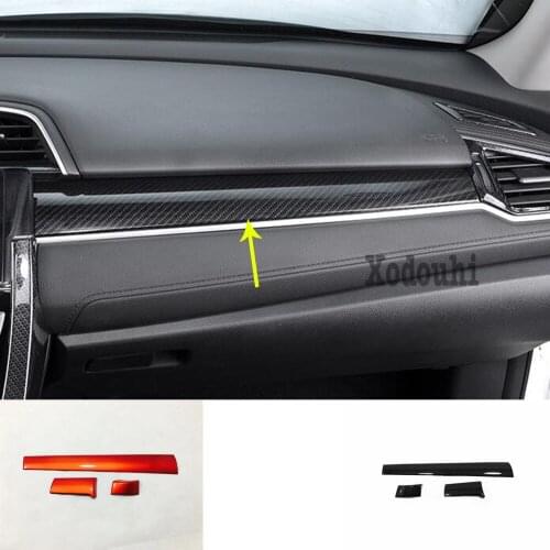 Car Sticker Inner Console Central Control Navigation Air-Condition Trim Frame For Honda Civic 10th Sedan 2019 2020 2021