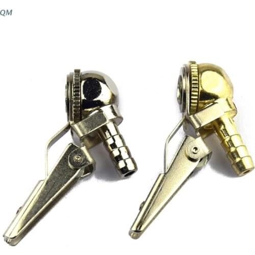 Car Brass Air Pump Chuck Tyre Valves Tyre Tire Inflator Valves Connector 8mm Pump Valves Clip Tire Repair Tools 13MF