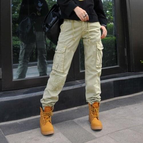 #0908 2018 Winter Baggy Loose Cotton Unisex Multi-pocket Cargo pants women Fashion Unisex Hip hop pants women Streetwear Joggers